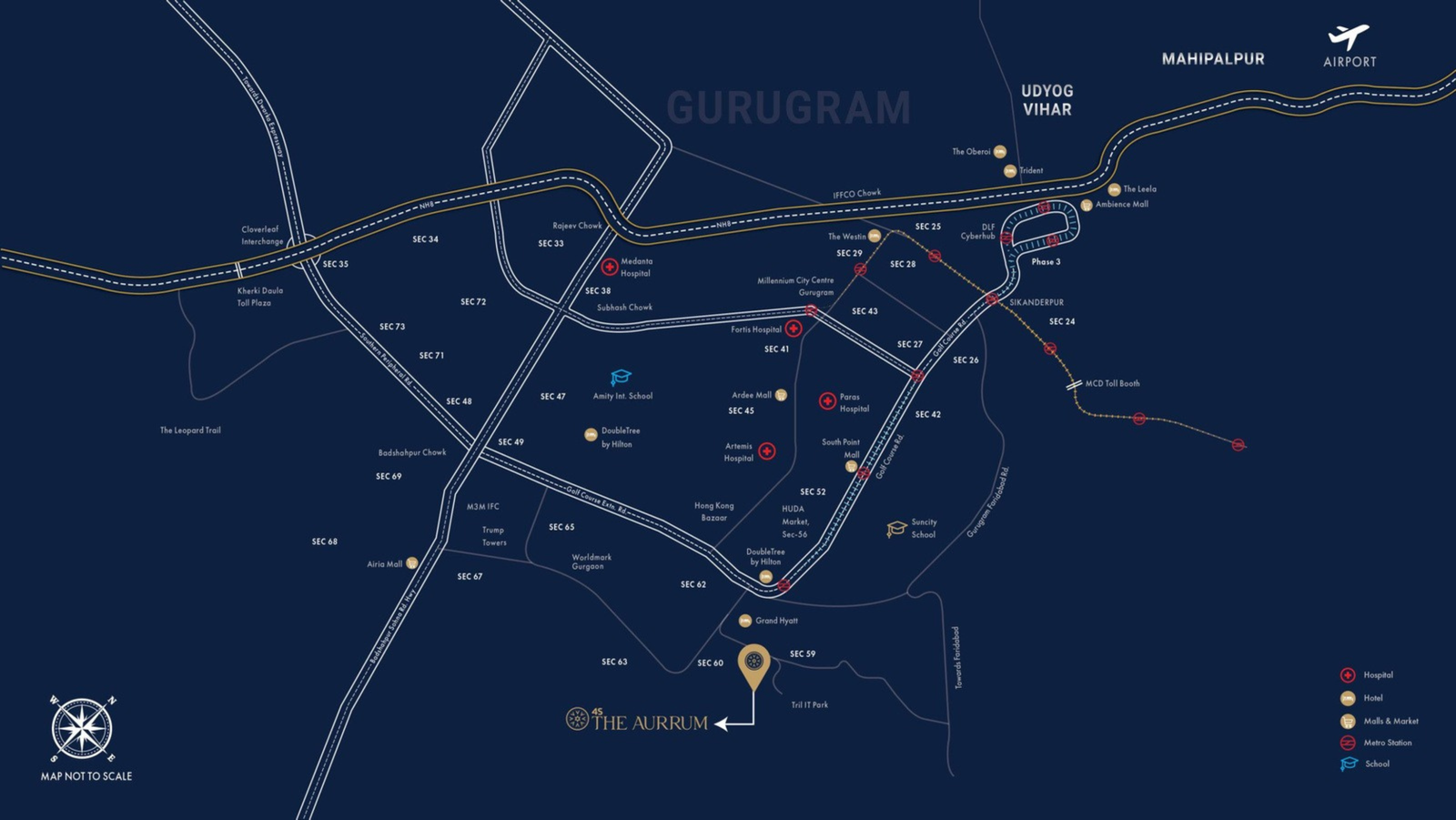 4s aurrum sector 59 location map